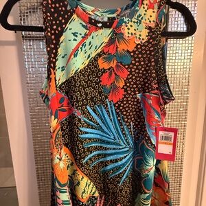 NWT Vince Camuto Multicolor Tropical Print Tank Top size small